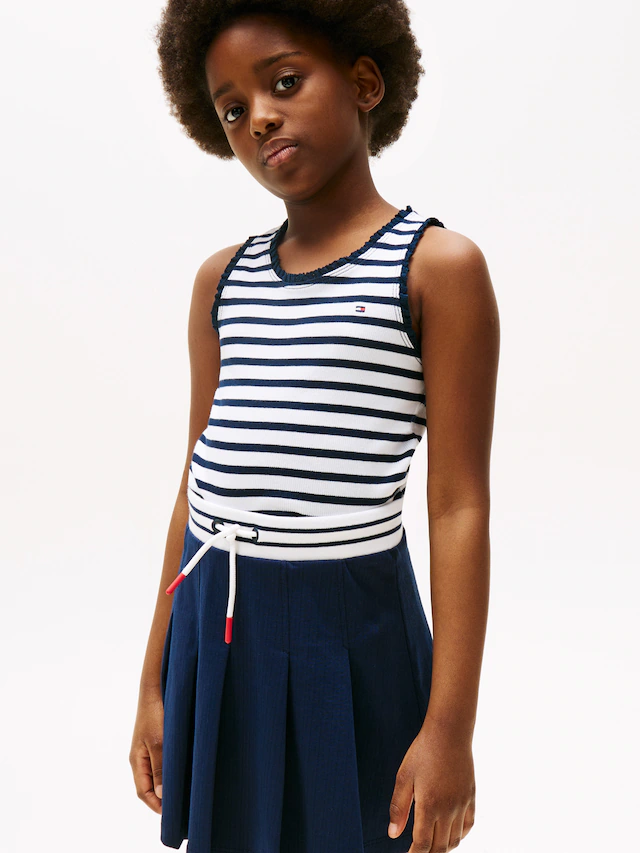 Tommy Hilfiger Tanktop »ESSENTIAL RIB LACE TANK TOP« mit Spitze, mit Logostickerei