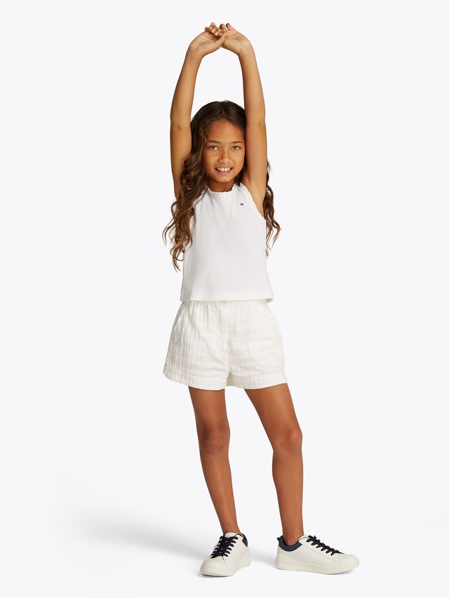 Tommy Hilfiger Tanktop »ESSENTIAL RIB LACE TANK TOP« mit Spitze, mit Logostickerei