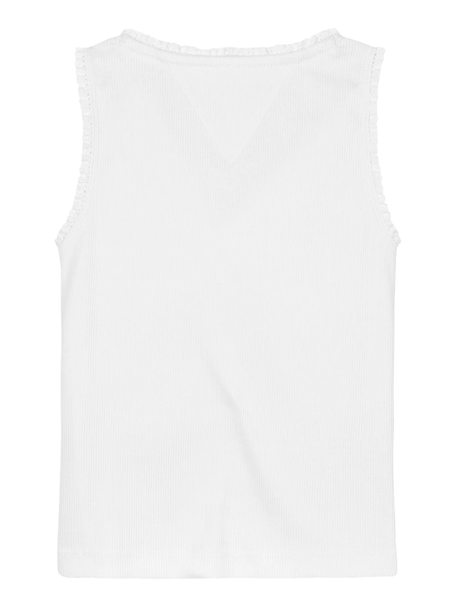 Tommy Hilfiger Tanktop »ESSENTIAL RIB LACE TANK TOP« mit Spitze, mit Logostickerei