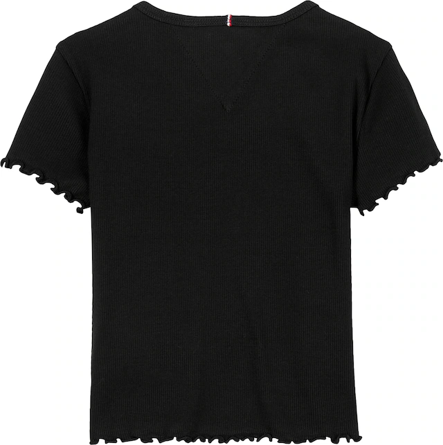 Tommy Hilfiger T-Shirt »ESSENTIAL RIB TOP SS« mit Logostickerei
