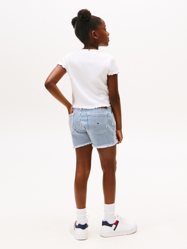 Tommy Hilfiger T-Shirt »ESSENTIAL RIB TOP SS« mit Logostickerei