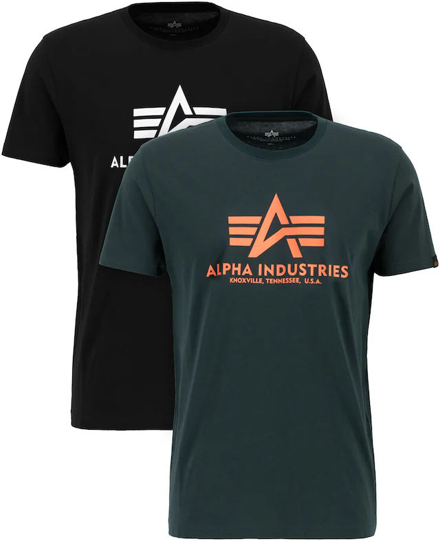 Alpha Industries Rundhalsshirt »Basic T 2 Pack« Set, 2 Stk.