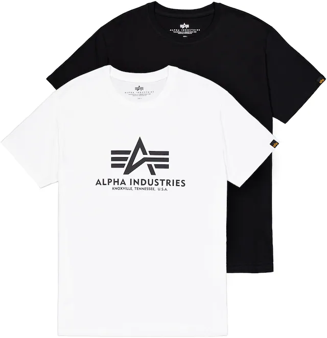 Alpha Industries Rundhalsshirt »Basic T 2 Pack« Set, 2 Stk.