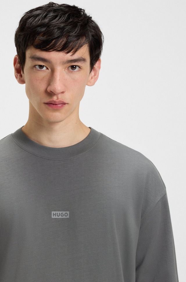 HUGO T-Shirt »Nalono« mit Logodruck, Oversized Look mit Backprint