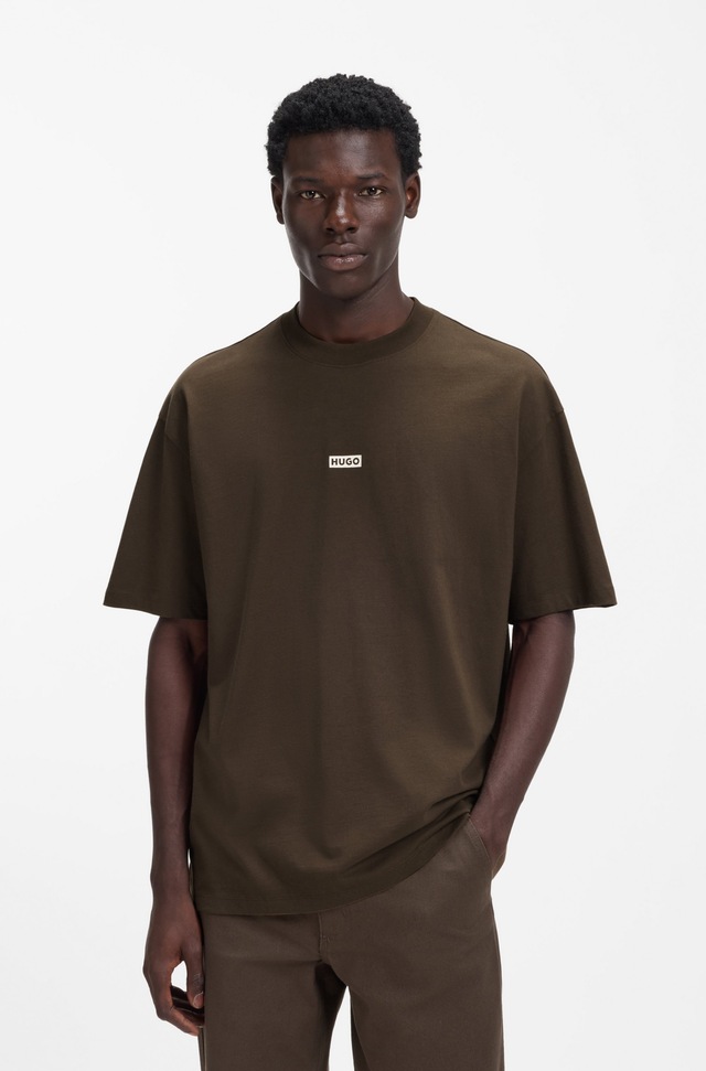HUGO T-Shirt »Nalono« mit Logodruck, Oversized Look mit Backprint