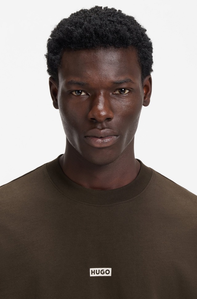 HUGO T-Shirt »Nalono« mit Logodruck, Oversized Look mit Backprint