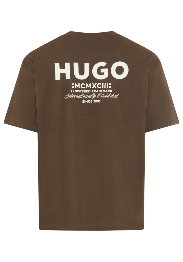 HUGO T-Shirt »Nalono« mit Logodruck, Oversized Look mit Backprint