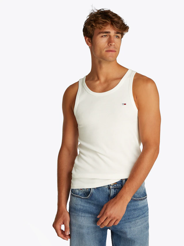 Tommy Jeans Tanktop »TJM XSLIM 2PCK RIB TANK EXT« Packung, 2er, 2 Stk. mit gerippter Struktur