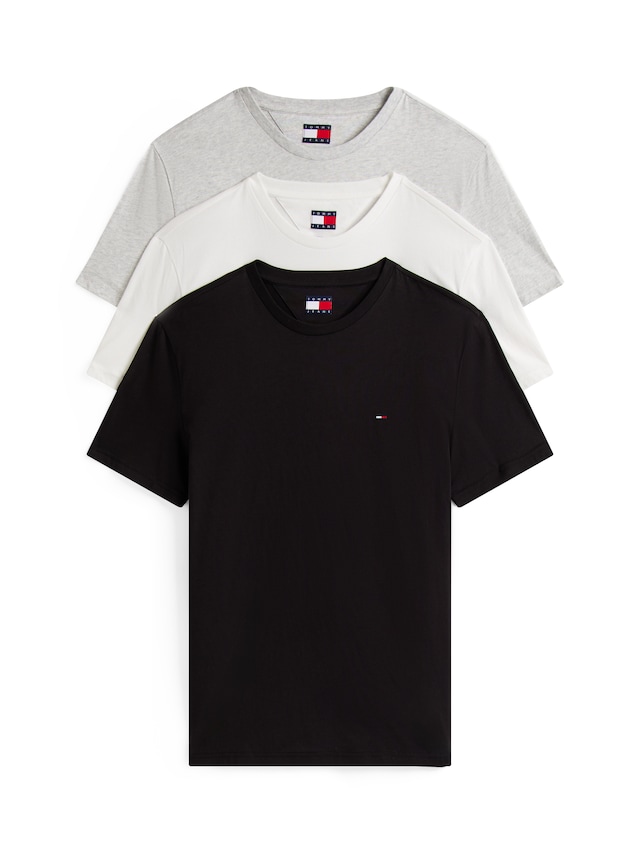Tommy Jeans T-Shirt »TJM EXTRA SLIM 3 PACK« Packung, 3 Mit Rundhalsausschnitt