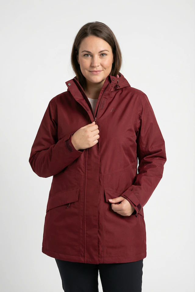 Maier Sports Allwetterjacke »Da-Jacke mTEX Brocken Long W« mit Kapuze mit Kapuze, wärmeisolierend, po-bedeckend, hinten länger geschnitten