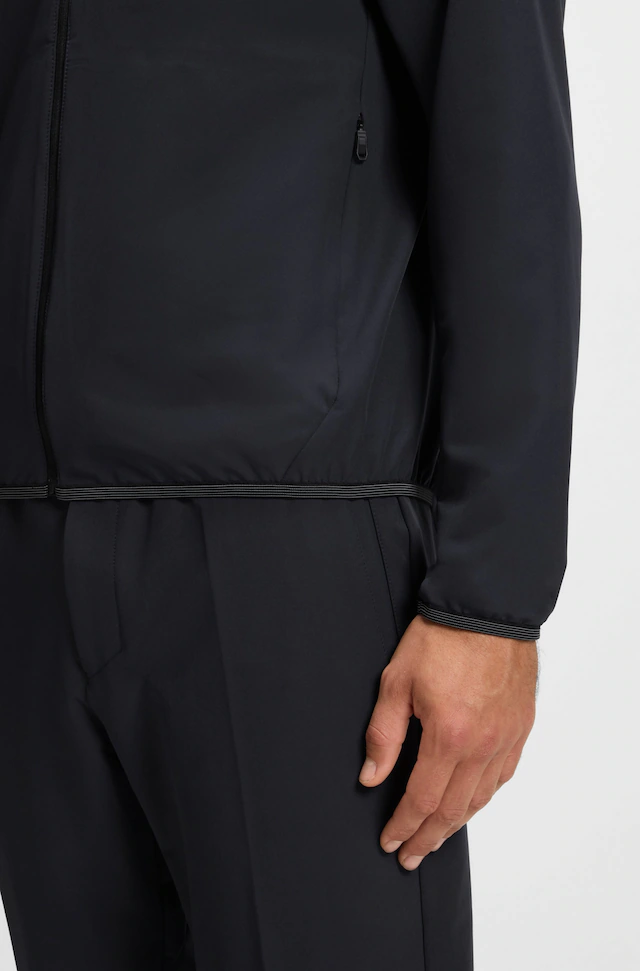 BOSS GREEN Funktionsjacke »L Commuter« mit Kapuze wasserabweisend Funktionsjacke mit gummiertem Label 4 Wege Stretch