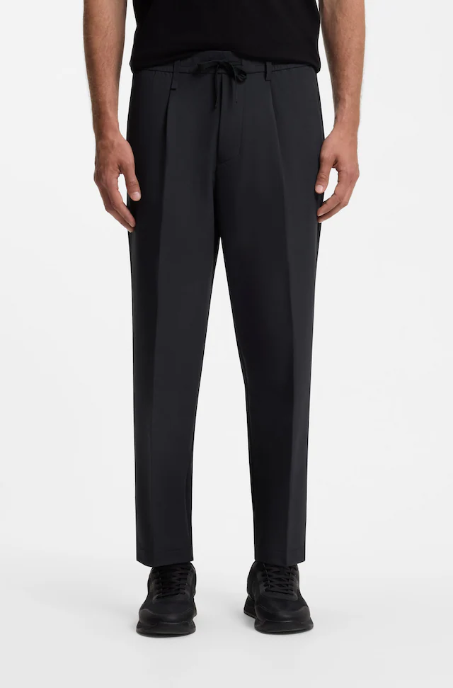 BOSS GREEN Webhose »T Convert-Pleat« Tapered-fit mit Zugbund und stylischen Bundfalten