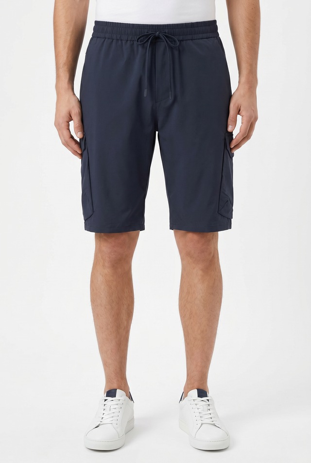 BOSS GREEN Shorts »S Urbanex-Cargo« mit Cargotaschen Cargohose Stretchhose Businesshose Anzughose