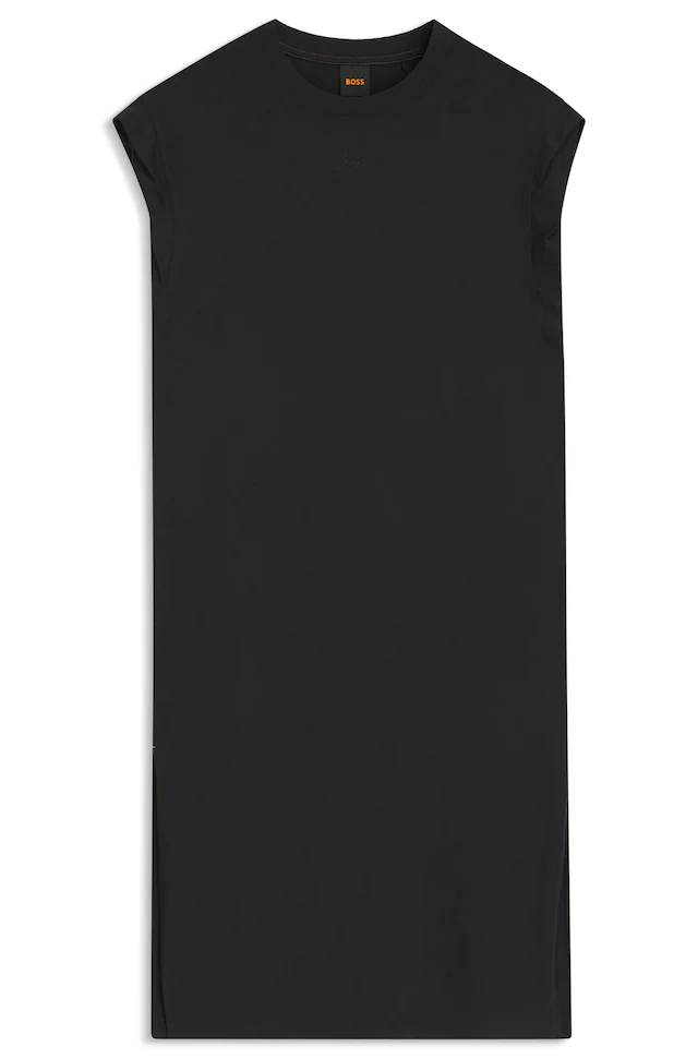 BOSS ORANGE Jerseykleid »Edress Premium Damenmode« mit Schlitzen, Logoschriftzug
