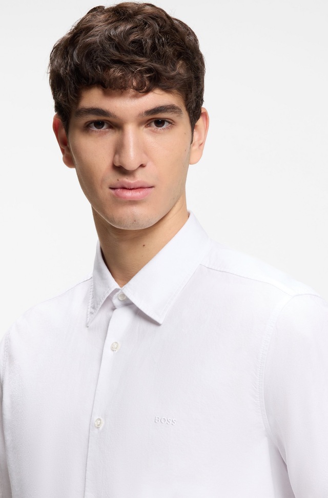 BOSS ORANGE Kurzarmhemd »Rash« mit tonigem Logo