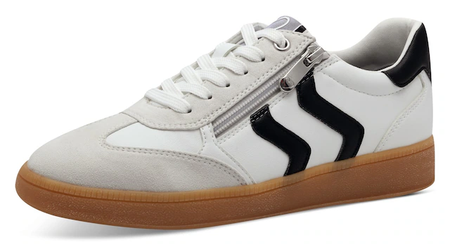 MARCO TOZZI Plateausneaker , Freizeitschuh, Halbschuh, Schnürschuh mit Kontrastbesatz