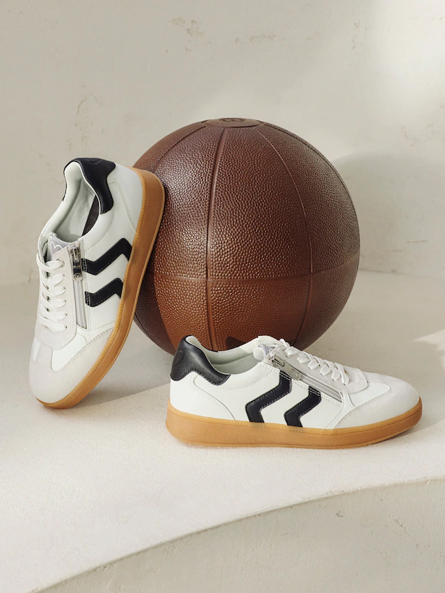 MARCO TOZZI Plateausneaker , Freizeitschuh, Halbschuh, Schnürschuh mit Kontrastbesatz