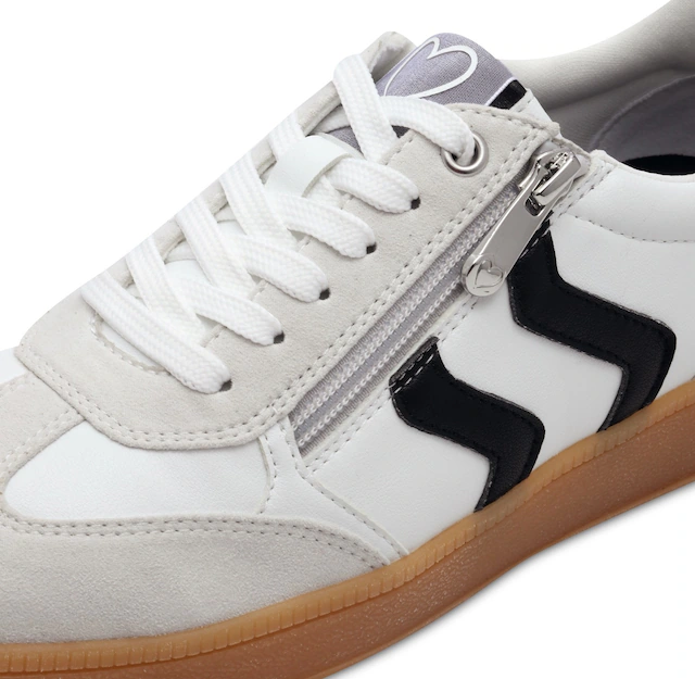MARCO TOZZI Plateausneaker , Freizeitschuh, Halbschuh, Schnürschuh mit Kontrastbesatz