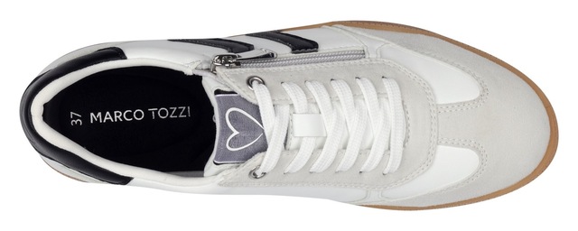 MARCO TOZZI Plateausneaker , Freizeitschuh, Halbschuh, Schnürschuh mit Kontrastbesatz