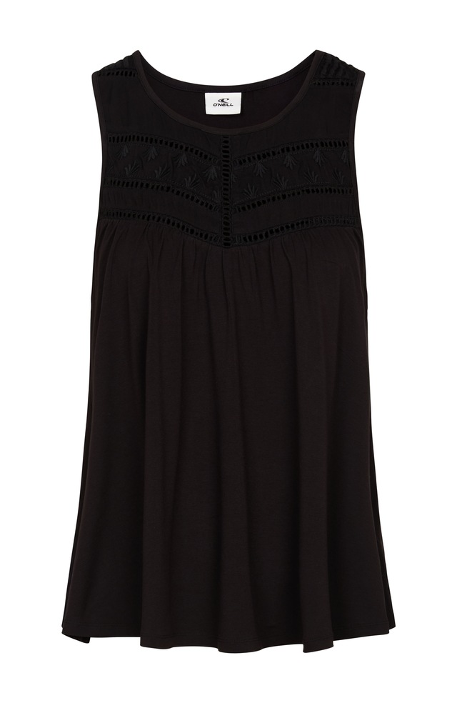 O'Neill Tanktop »ESSENTIALS TOKEENA EMBROIDERY TANK« mit bestickten Einsätzen am U-Ausschnitt, aus Viskose und Elasthan
