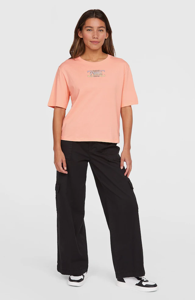 O'Neill T-Shirt »SUMMER MUSTHAVES BACK PRINT T-SHIRT« mit wasserbasierten Prints auf Brust und Rücken, lockere Passform