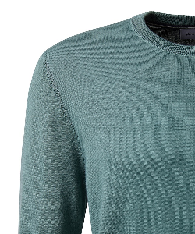 Pierre Cardin Rundhalspullover »Strick RH« mit Rippbündchen
