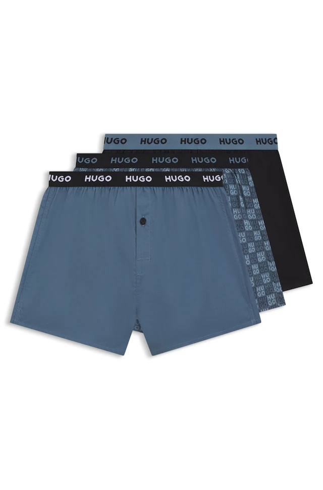 HUGO Underwear Webboxer »WOVEN BOXER TR« Packung, 3er-Pack, 3 Stk. Webboxer mit HUGO Schriftzug