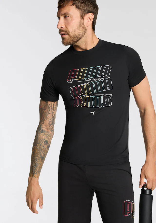 PUMA T-Shirt »ESS LOGO LAB HOG TEE« Regular Fit, Kurzarm, für sportlichen Look, Rundhalsausschnitt
