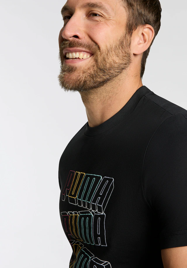 PUMA T-Shirt »ESS LOGO LAB HOG TEE« Regular Fit, Kurzarm, für sportlichen Look, Rundhalsausschnitt