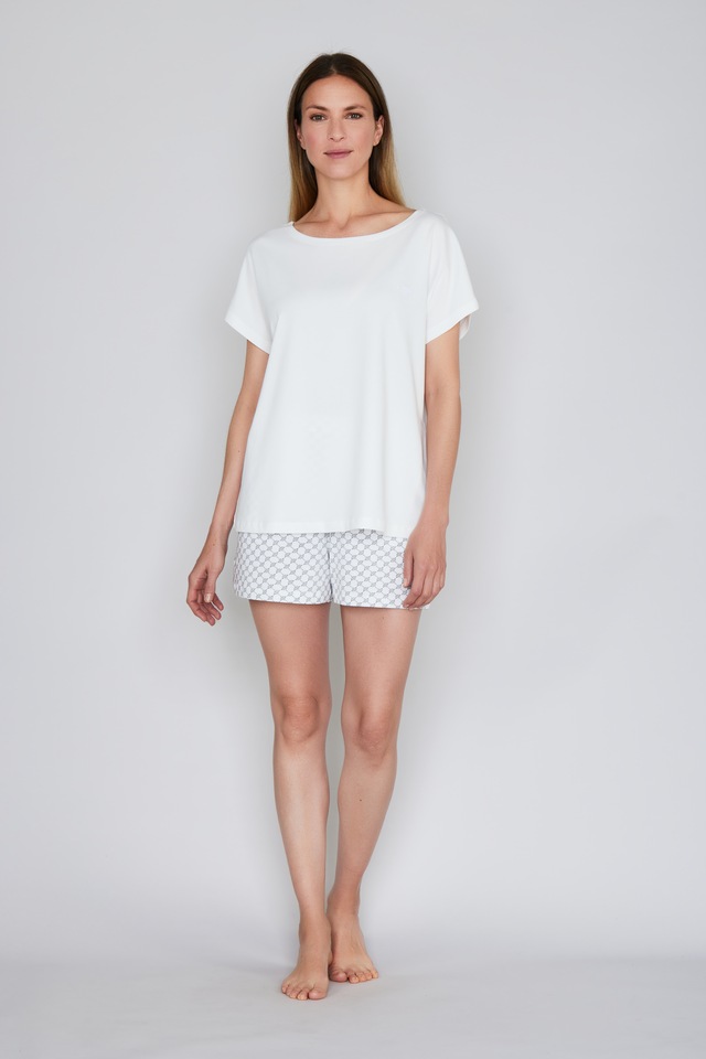 JOOP! Schlafshorts »Cosy« mit Cornflower-Allovermuster, elastischer Bund