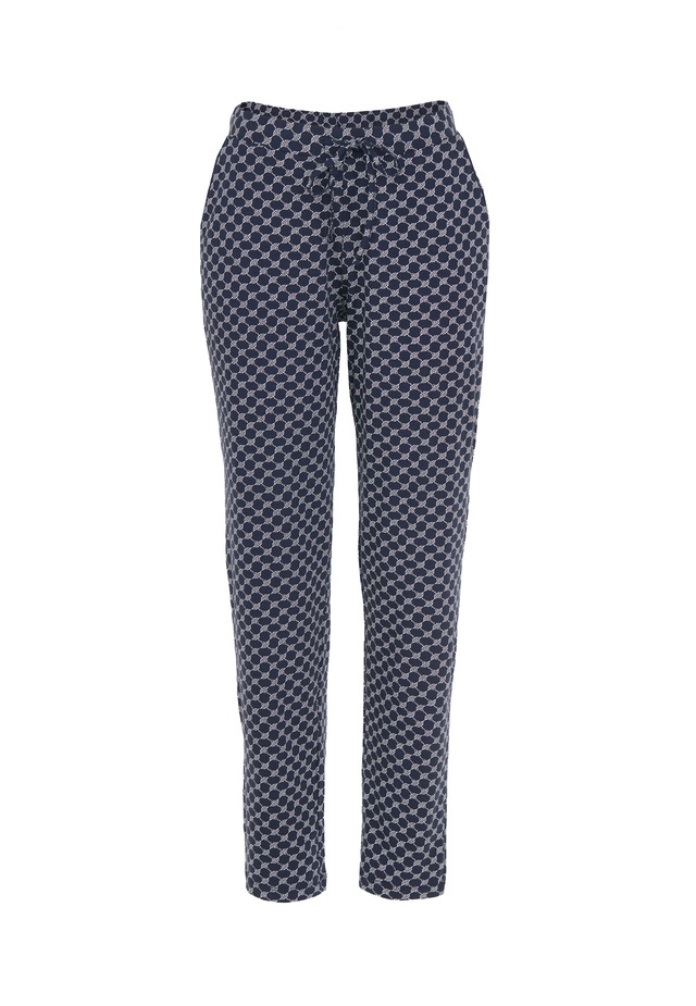 JOOP! Pyjamahose »Cosy« mit Tunnelzug und Bindeband, Cornflower-Allover