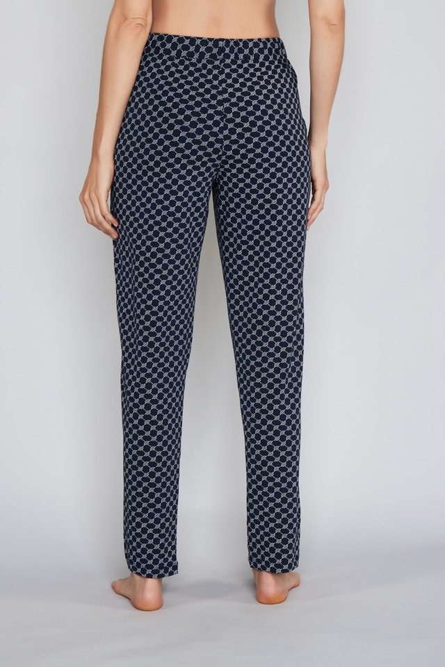 JOOP! Pyjamahose »Cosy« mit Tunnelzug und Bindeband, Cornflower-Allover