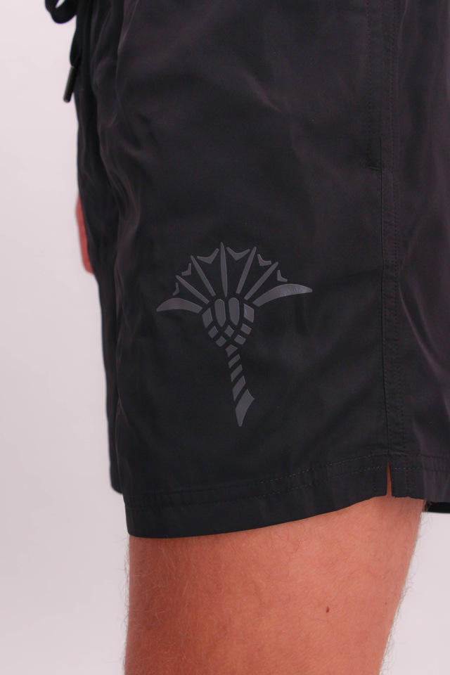 JOOP! Badeshorts »Solid« Cornflower-Logo, kurze Seitenschlitze