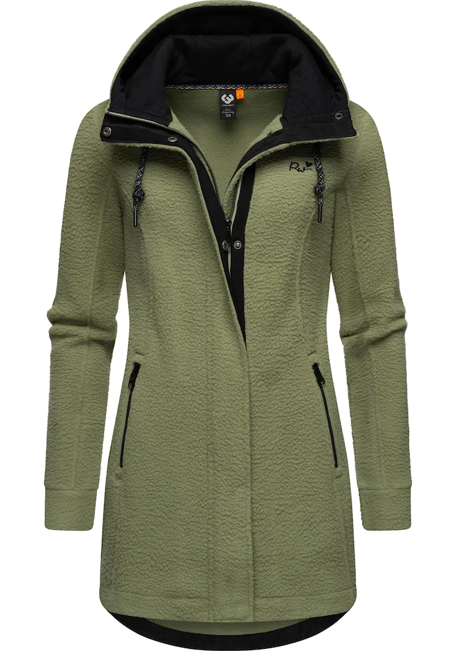 Ragwear Fellimitatmantel »Letti Teddy-Fleece« Kuschelig weicher Teddyfleece-Mantel