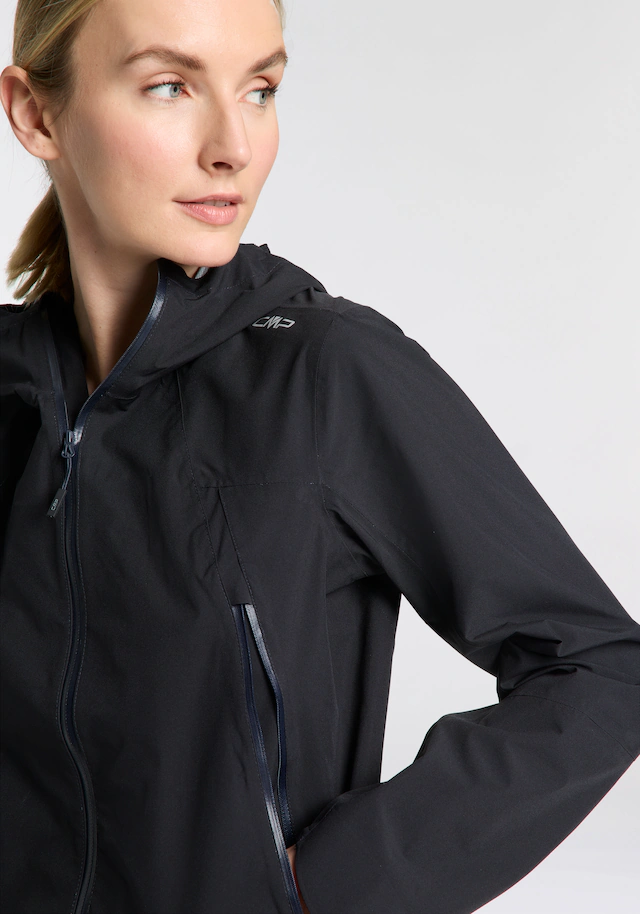 CMP Regenjacke mit regulierbarer Kapuze, 2-Lagen-Konstruktion, wasserdicht, winddicht