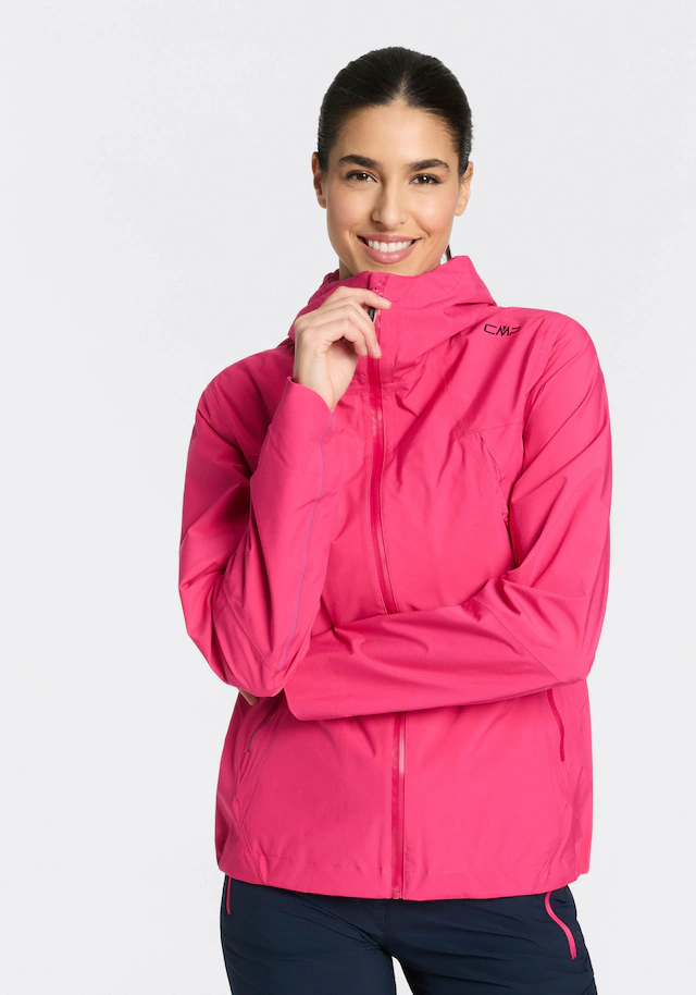 CMP Regenjacke mit regulierbarer Kapuze, 2-Lagen-Konstruktion, wasserdicht, winddicht