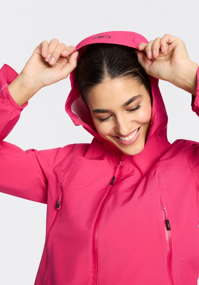 CMP Regenjacke mit regulierbarer Kapuze, 2-Lagen-Konstruktion, wasserdicht, winddicht