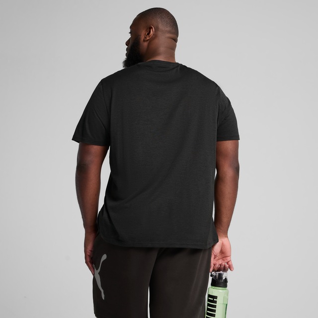 PUMA Trainingsshirt »M TAD ESSENTIAL HEATHER CAT TEE (CF LARGE CAT)« mit Rundhalsausschnitt, mit Kurzarm, für sportliche Aktivitäten