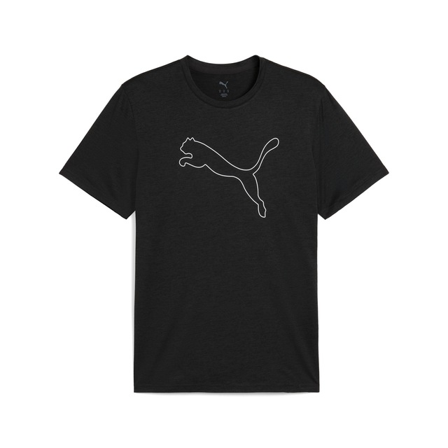 PUMA Trainingsshirt »M TAD ESSENTIAL HEATHER CAT TEE (CF LARGE CAT)« mit Rundhalsausschnitt, mit Kurzarm, für sportliche Aktivitäten