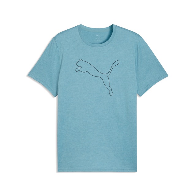 PUMA Trainingsshirt »M TAD ESSENTIAL HEATHER CAT TEE (CF LARGE CAT)« mit Rundhalsausschnitt, mit Kurzarm, für sportliche Aktivitäten