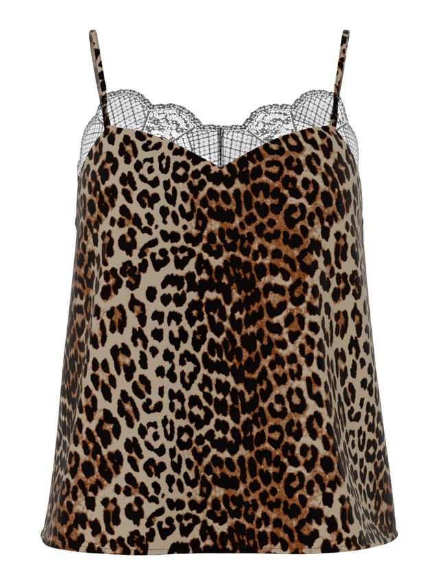 pieces Trägertop »PCTIFFANY STRAP LACE TOP WVN NOOS BC« Kunstfaser, regular fit
