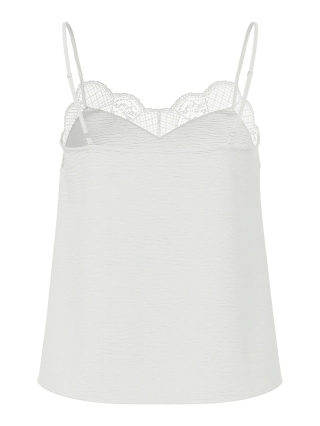 pieces Trägertop »PCTIFFANY STRAP LACE TOP WVN NOOS BC« Kunstfaser, regular fit