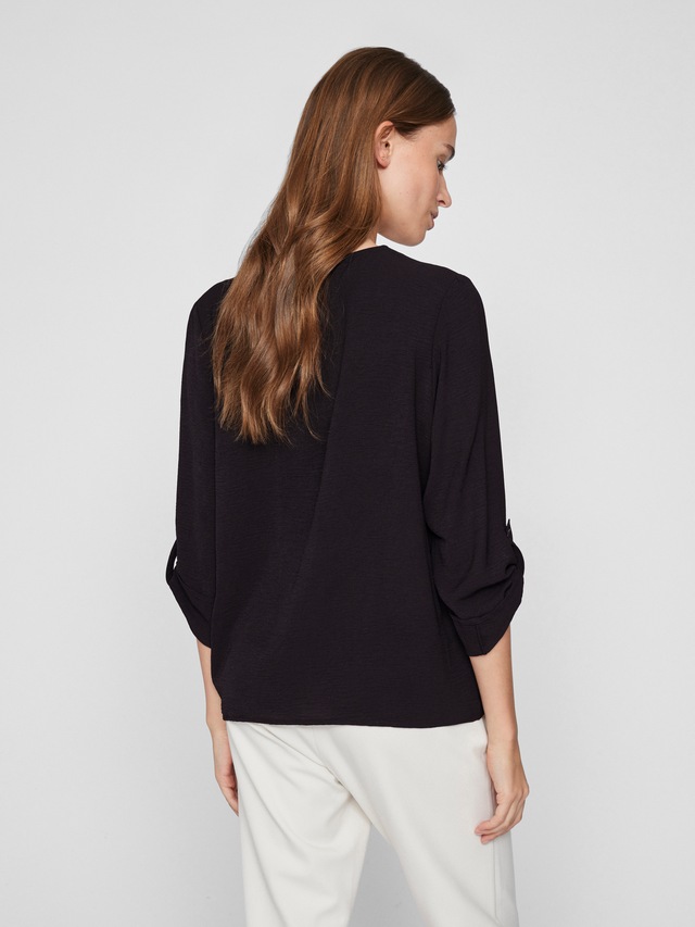Vila Blusenshirt »VIJOSA 3/4 V-NECK TOP - NOOS«
