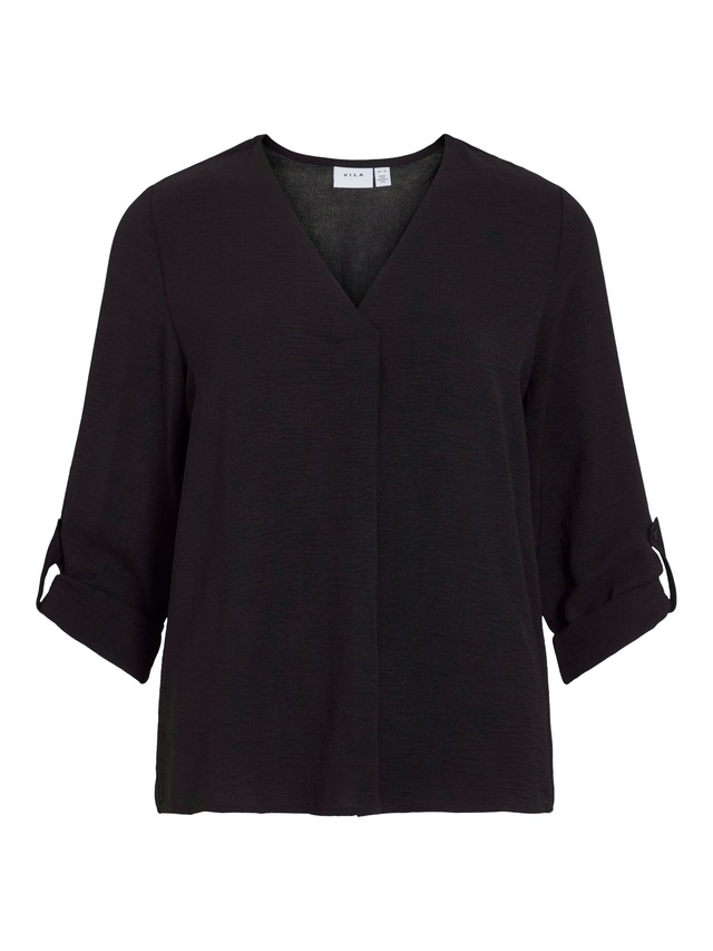 Vila Blusenshirt »VIJOSA 3/4 V-NECK TOP - NOOS«
