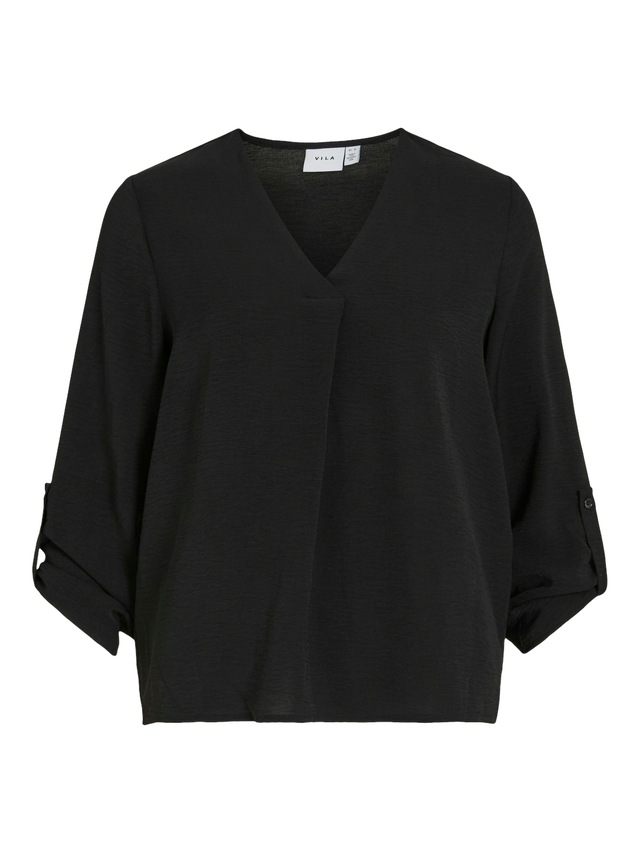 Vila Blusenshirt »VIJOSA 3/4 V-NECK TOP - NOOS«