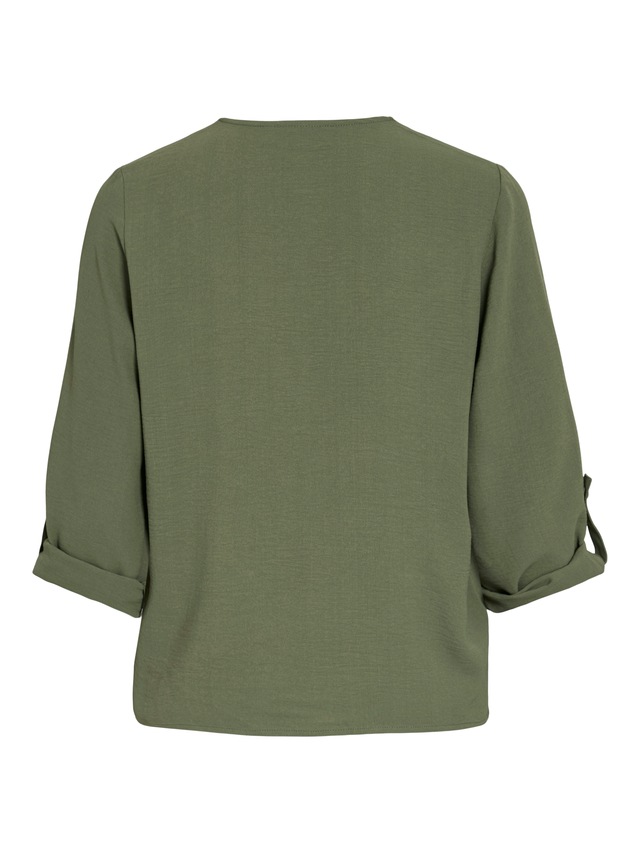 Vila Blusenshirt »VIJOSA 3/4 V-NECK TOP - NOOS«