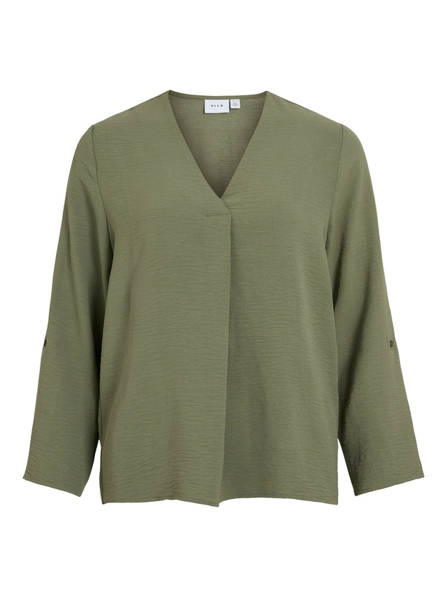 Vila Blusenshirt »VIJOSA 3/4 V-NECK TOP - NOOS«