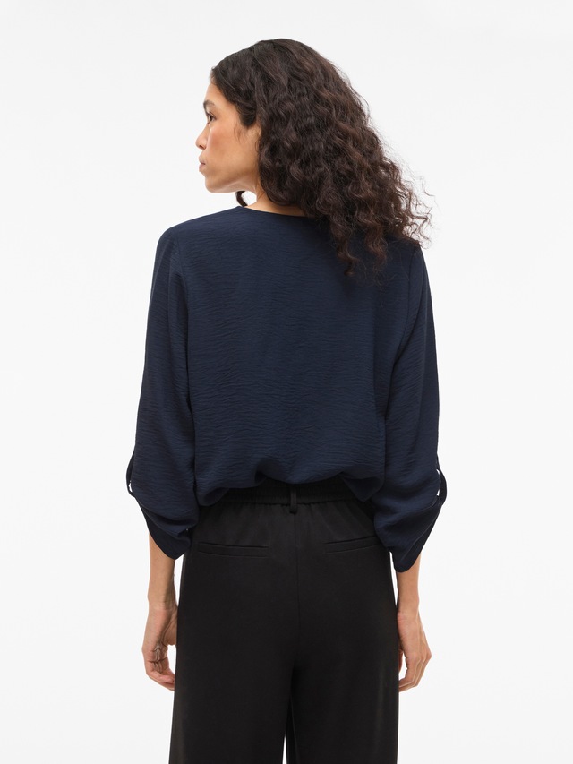 Vila Blusenshirt »VIJOSA 3/4 V-NECK TOP - NOOS«