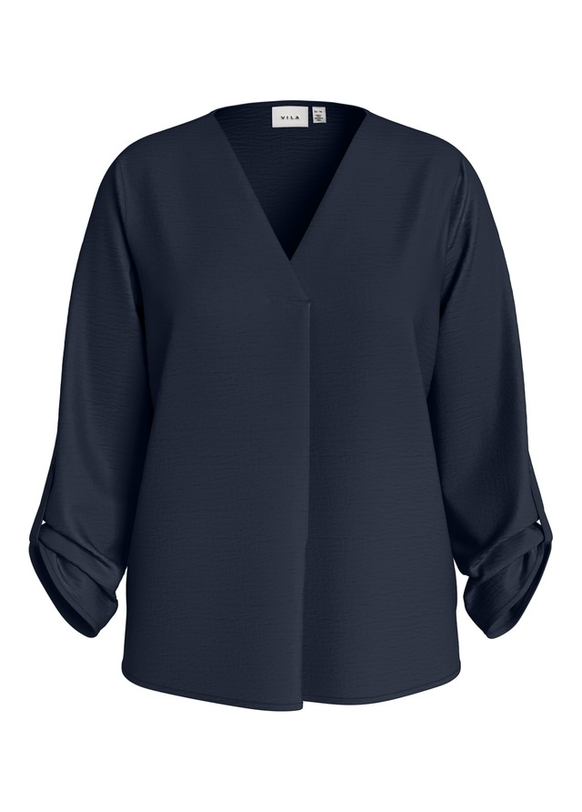 Vila Blusenshirt »VIJOSA 3/4 V-NECK TOP - NOOS«