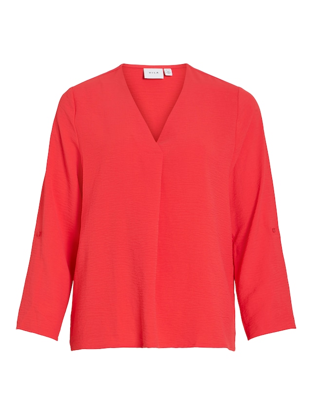 Vila Blusenshirt »VIJOSA 3/4 V-NECK TOP - NOOS«